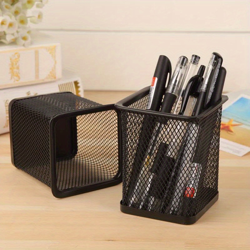 Stationery Office Supply Store - ที่ใส่ปากกาแบบกริด ความจุขนาดใหญ่สำหรับเก็บปากกา ที่ใส่ปากกาสำหรับนักเรียน ที่ใส่ปากกา กล่องเก็บของ อุปกรณ์สำนักงาน