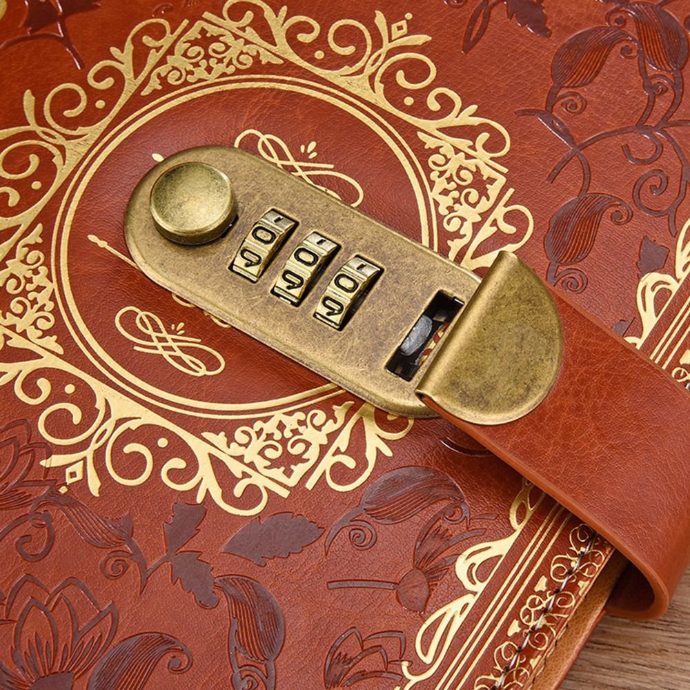 Journal Leather Hardcover - สมุดบันทึกปกแข็ง PU หนังเทียม ขนาด A5 พร้อมกุญแจล็อค
