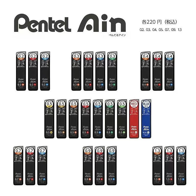 Mechanical Pencil Lead - ไส้ดินสอกดญี่ปุ่น Pentel Ain รุ่น C285 ความแข็งแรงสูง