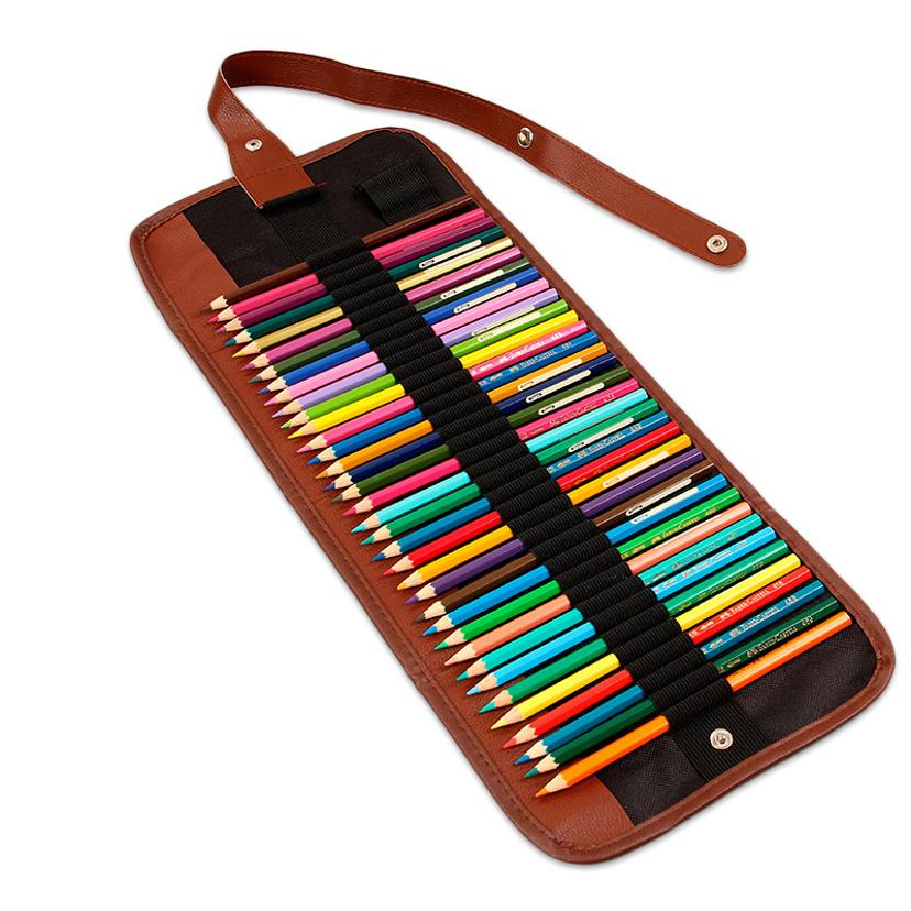 Pen Pouch Roll - 1 ชิ้น 36/48 รู กระเป๋าใส่ดินสอแบบม้วนเก็บได้ กล่องใส่ปากกา