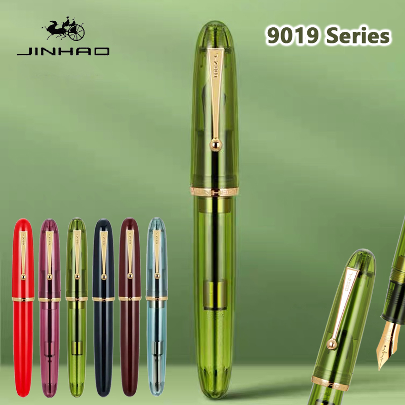 Stationery Supply Business - Jinhao 9019 Fountain ปากกาโปร่งใสหรูหราเรซิ่นปากกา 0.5/0.7mm Nib