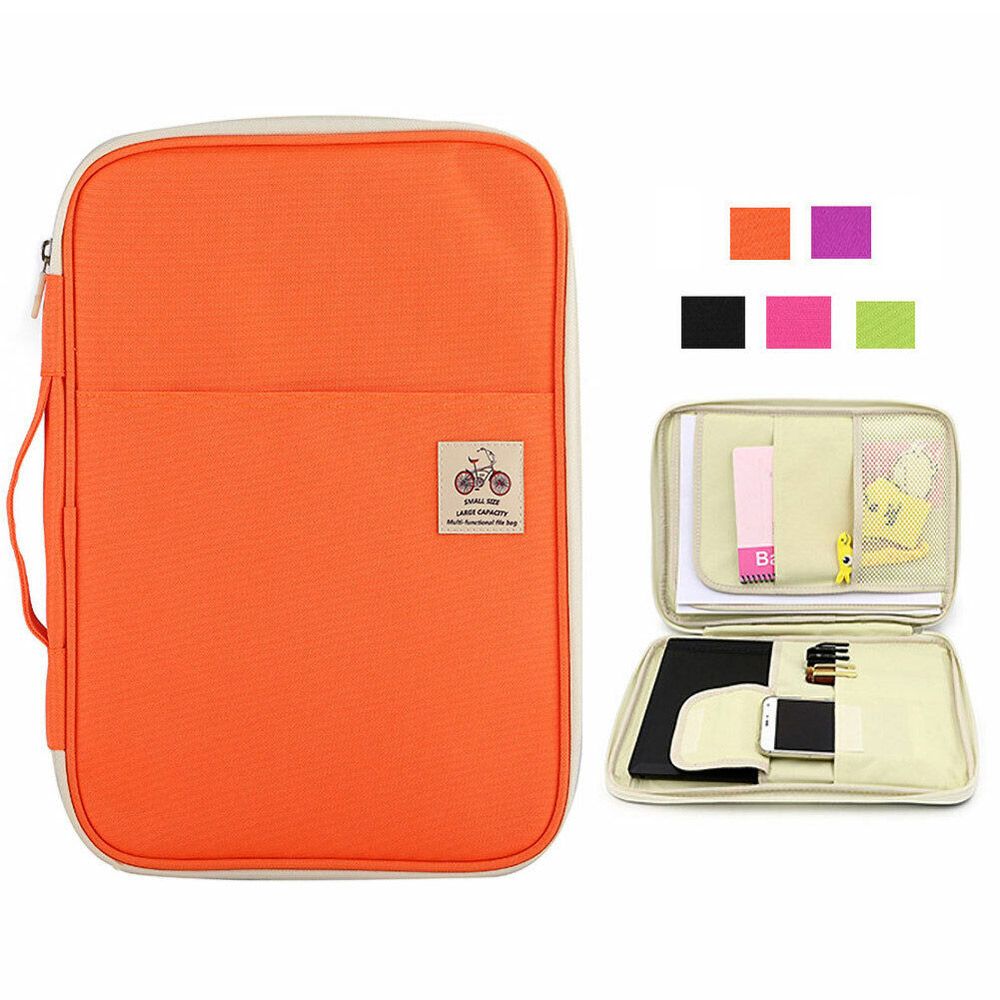 Portfolio Folder Zip - กระเป๋าเอกสารแบบมีซิปสำหรับเดินทาง กระเป๋าใส่เอกสารสำหรับการประชุม แฟ้มเอกสารสำหรับการประชุม