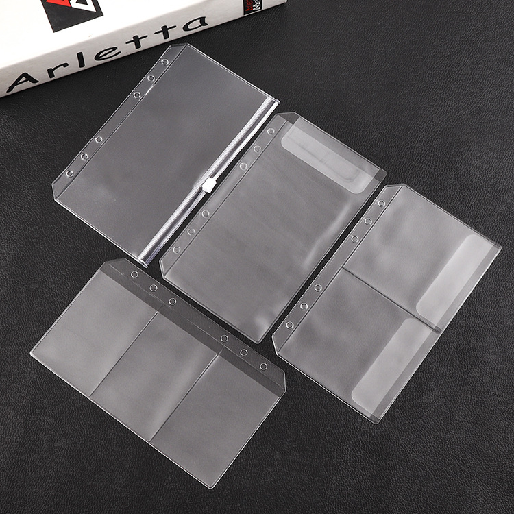 Portfolio Folder Zip - A6 Binder กระเป๋า 6 หลุมเงินสดซองสําหรับ Budgeting,ซิปโฟลเดอร์สําหรับ