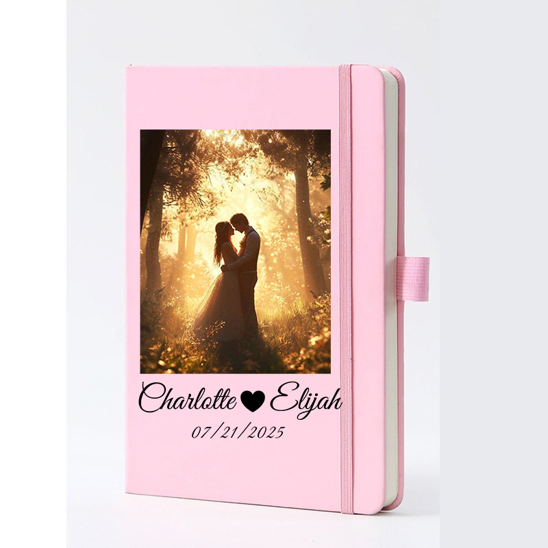 Journal Leather Hardcover - สมุดบันทึกปกแข็งหนังเทียม A5 พร้อมชื่อสั่งทำได้ หลายสี สำหรับทำงาน เดินทาง
