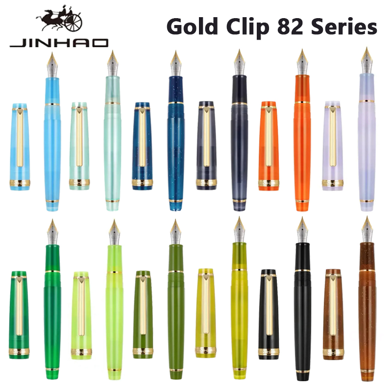 Stationery Supply Business - Jinhao 82 Fountain ปากกาคลิปสีทอง EF/F/M Nib