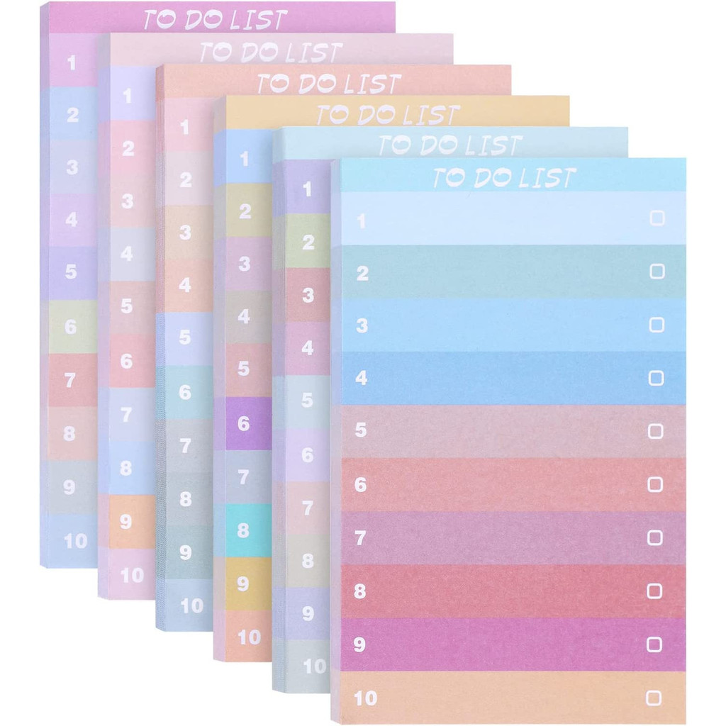 Office Stationery Supply List - กระดาษโน้ตสีไล่ระดับ 50 แผ่น อุปกรณ์การเรียนสำหรับนักเรียน กระดาษโน้ตแบบมีกาวในตัว สำหรับจดบันทึก