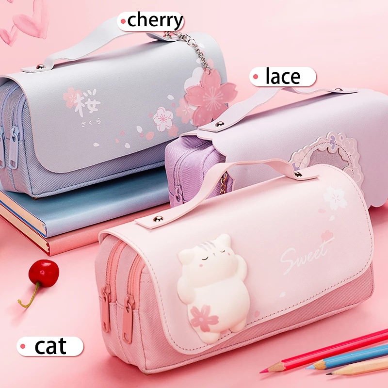 Stationery Office Supply Store - กล่องดินสอสำหรับโรงเรียนเครื่องเขียนสุดน่ารักสำหรับใส่ปากกากระเป๋าของเด็กผู้หญิงเครื่องเขียนสไตล์เกาหลี