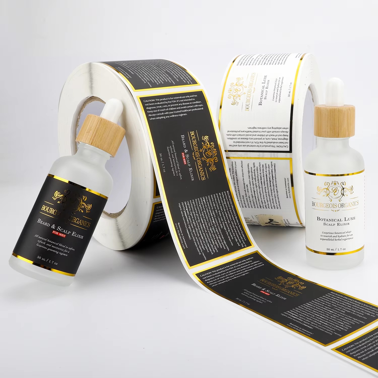 Sticker Label Roll - กันน้ำแบบกำหนดเอง | ฉลากม้วนไวนิล BOPP สีขาว |