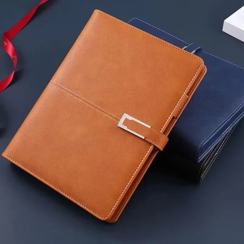 Journal Leather Hardcover - สมุดบันทึกปกหนัง A5 พร้อมช่องใส่ปากกา ปกหนัง เหมาะสำหรับผู้หญิง ผู้ชาย