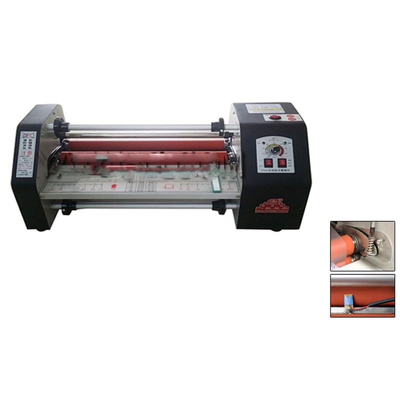 Document Laminator Pouch - เครื่องเคลือบบัตรกระดาษ FM-480 Cold&Heating Card เครื่องเคลือบโปสเตอร์ภาพวาดเอกสารรูปภาพเคลือบ