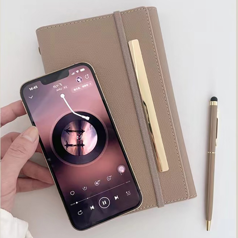 Journal Leather Hardcover - A6 ปกแข็งหลวมสมุดบันทึก Pu หนัง Binder ธุรกิจไดอารี่