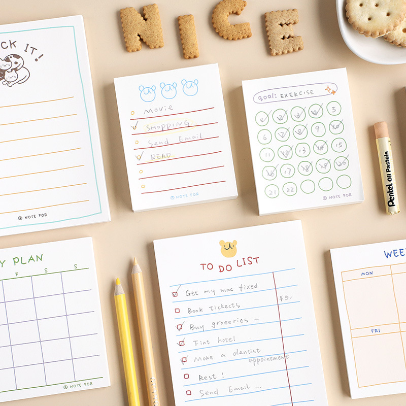 Office Stationery Supply List - 100 แผ่น/50 แผ่น สมุดบันทึกน่ารักซีรีส์ Cute Plan