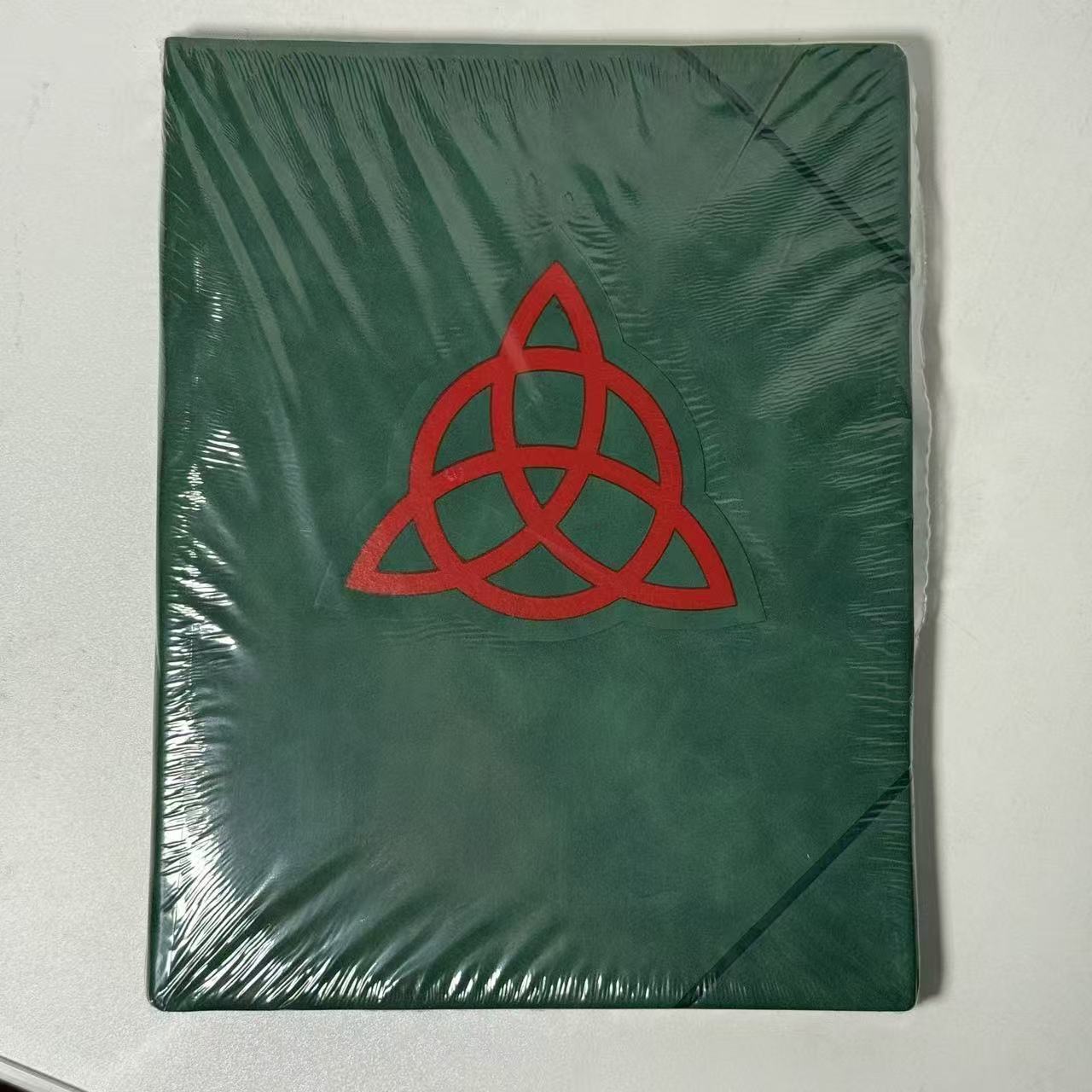 Journal Leather Hardcover - สมุดโน้ตปกแข็งลายปมสามแฉกเซลติก สีเขียววินเทจ หนัง PU สำหรับบันทึกไดอารี่การสวดมนต์และการเขียน ของขวัญ