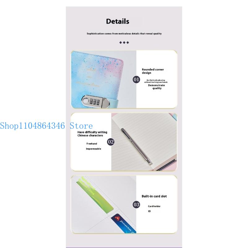 Journal Leather Hardcover - 5ASD Leather Lined Diary พร้อม Lock