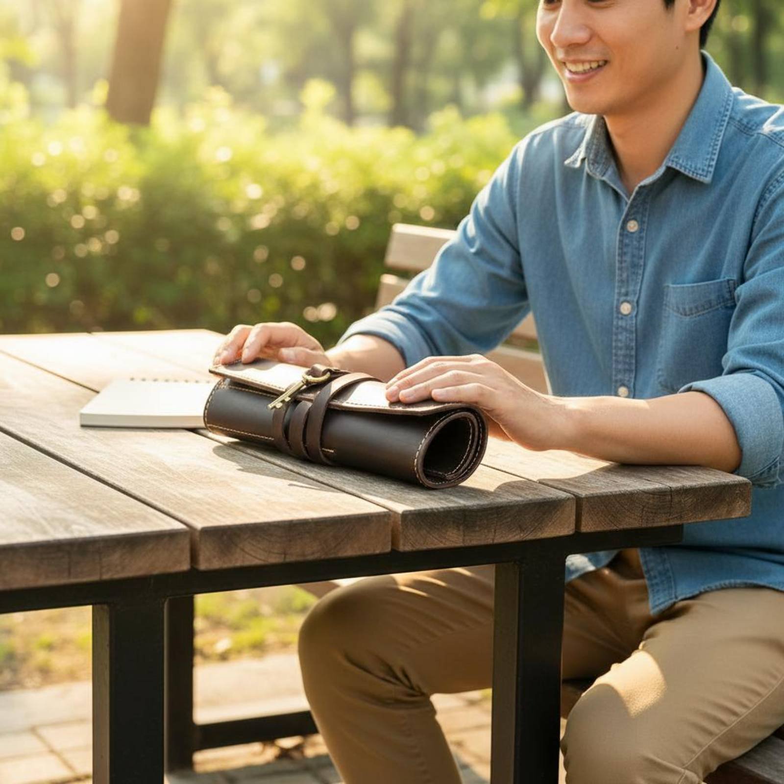 กระเป๋าใส่อุปกรณ์เขียนแบบพับได - Pen Pouch Roll บทวิจารณ์และราคา