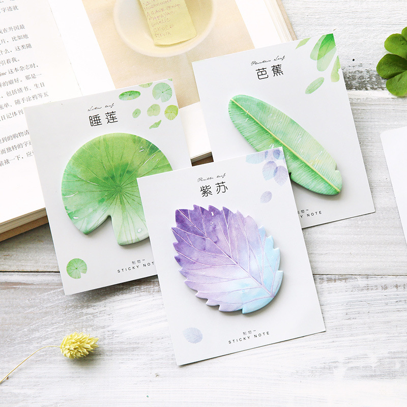 30 ชิ้น Leaf Sticky Notes Plan - Office Stationery Supply List บทวิจารณ์และราคา