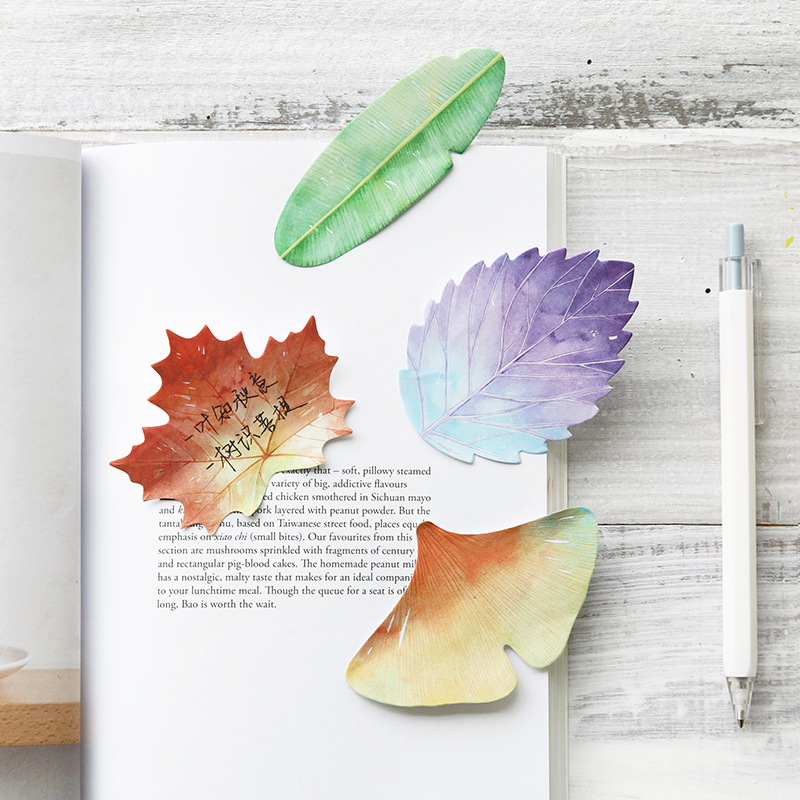 30 ชิ้น Leaf Sticky Notes Plan - Office Stationery Supply List บทวิจารณ์และราคา