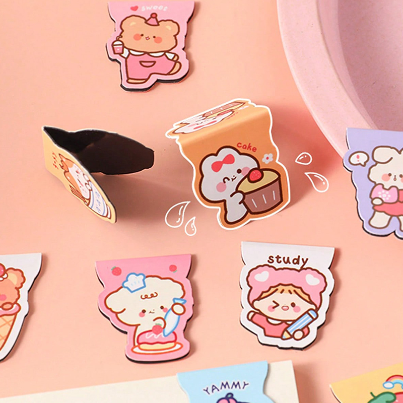 5 ชิ้นน่ารักการ์ตูนหมีแม่เหล็ก - Bookmark Magnetic Clip บทวิจารณ์และราคา