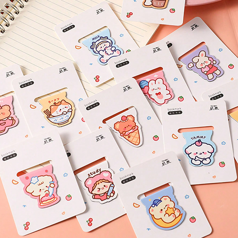5 ชิ้นน่ารักการ์ตูนหมีแม่เหล็ก - Bookmark Magnetic Clip บทวิจารณ์และราคา