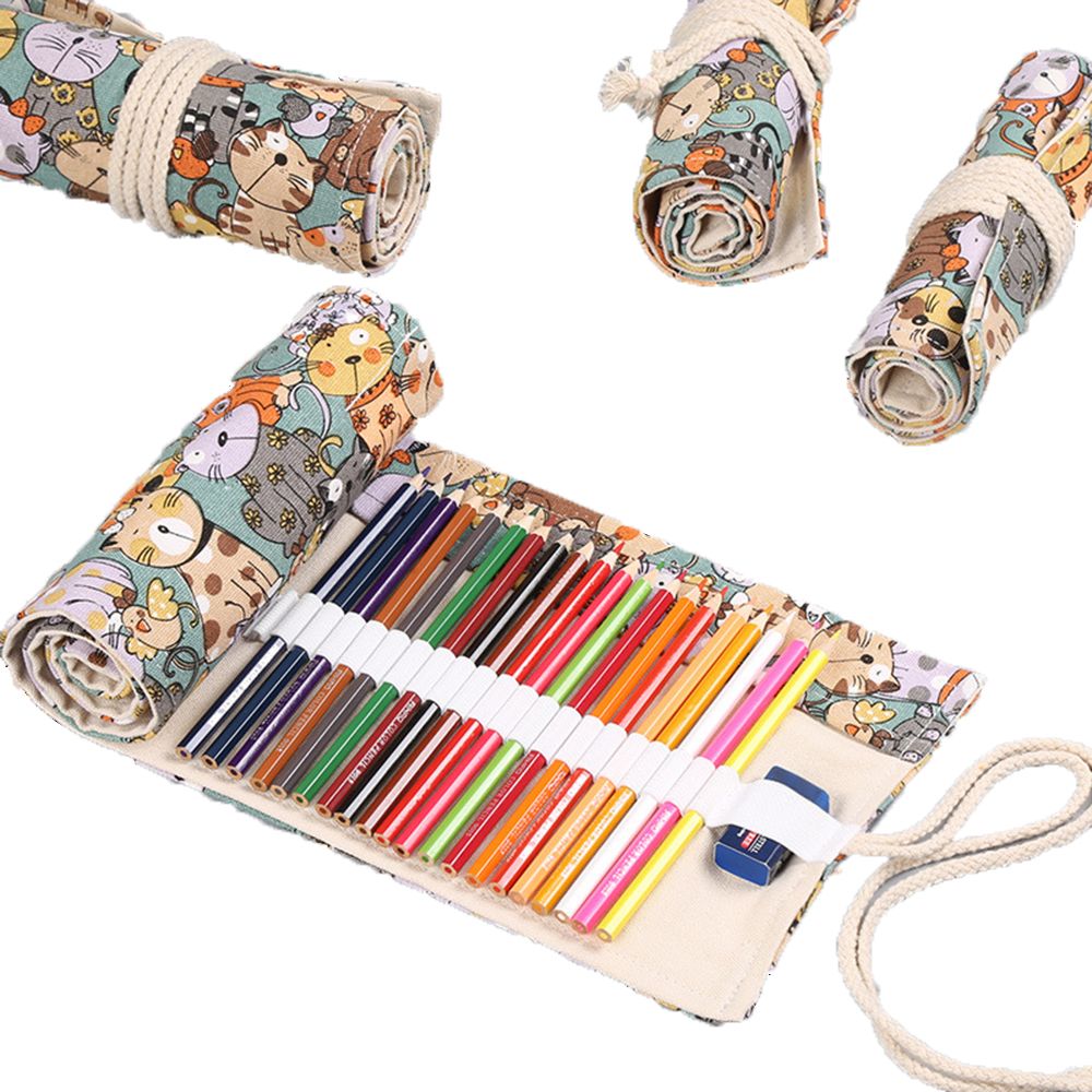 กระเป๋าใส่เครื่องเขียนลายการ์ต - Pen Pouch Roll บทวิจารณ์และราคา