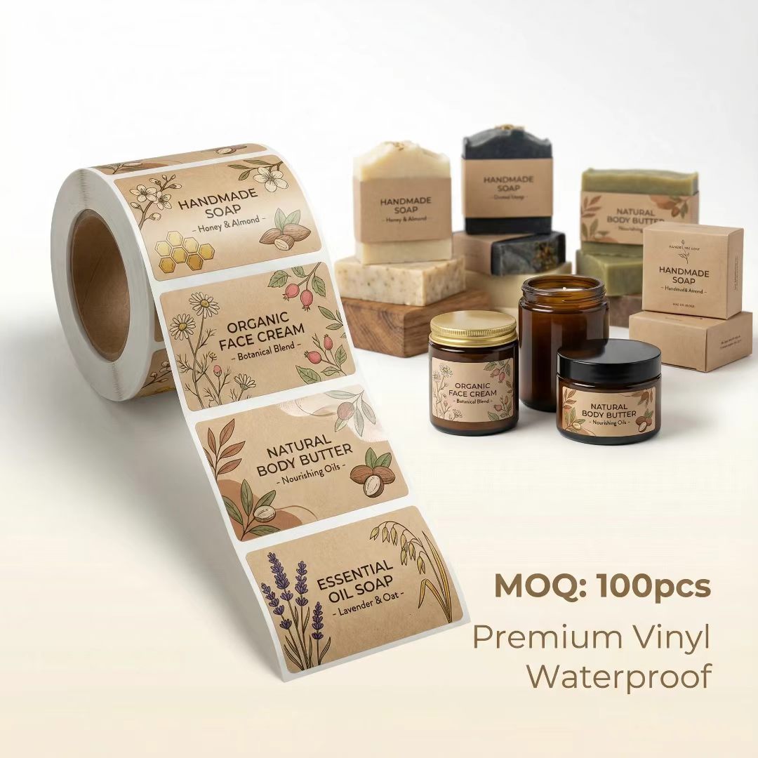ฉลากสบู่กระดาษคราฟท์แบบกำหนดเอ - Sticker Label Roll บทวิจารณ์และราคา