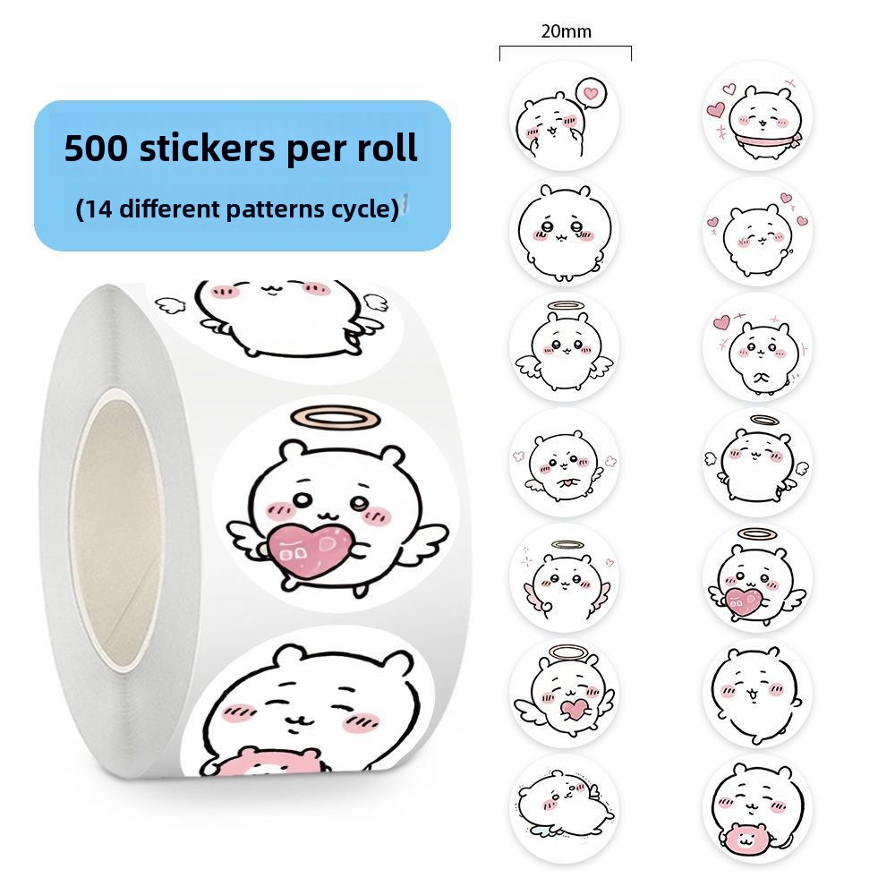 สติกเกอร์จิยิแบบม้วน 500 ชิ้น  - Sticker Label Roll บทวิจารณ์และราคา