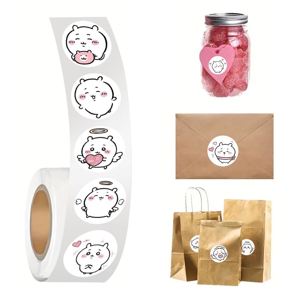 สติกเกอร์จิยิแบบม้วน 500 ชิ้น  - Sticker Label Roll บทวิจารณ์และราคา