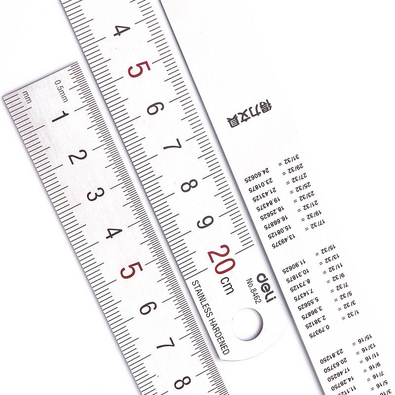 Deli ไม้บรรทัดโลหะสแตนเลสสตีลต - Stationery Office Supply Store บทวิจารณ์และราคา