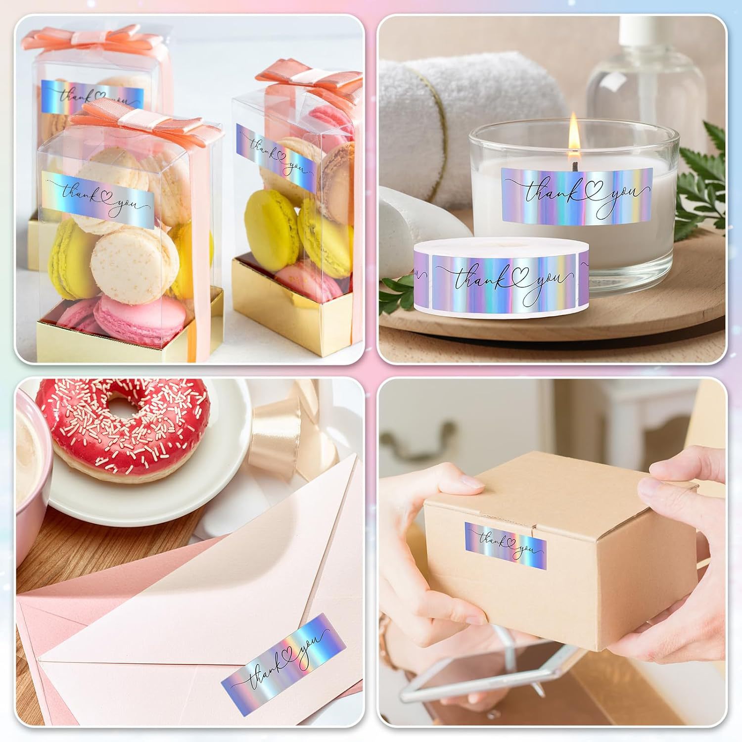 สติกเกอร์ขอบคุณ JCAC 120 ชิ้น/ - Sticker Label Roll บทวิจารณ์และราคา