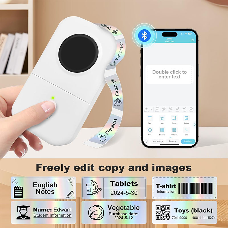 P15 เครื่องพิมพ์ฉลากสติกเกอร์  - Label Printer Tape บทวิจารณ์และราคา