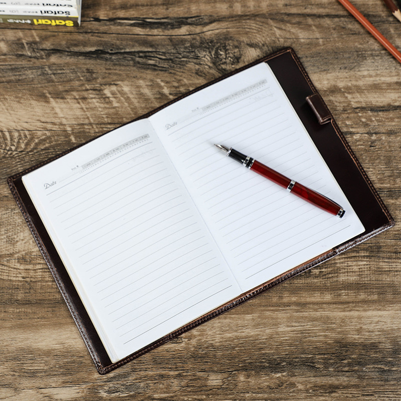 หนังแท้แฮนด์เมด A5แล็ปท็อปพร้อ - Stationery Supply Business บทวิจารณ์และราคา