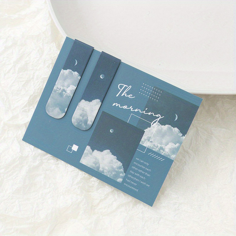 2pcs ภูมิทัศน์ธีมบุ๊คมาร์คแม่เ - Bookmark Magnetic Clip บทวิจารณ์และราคา