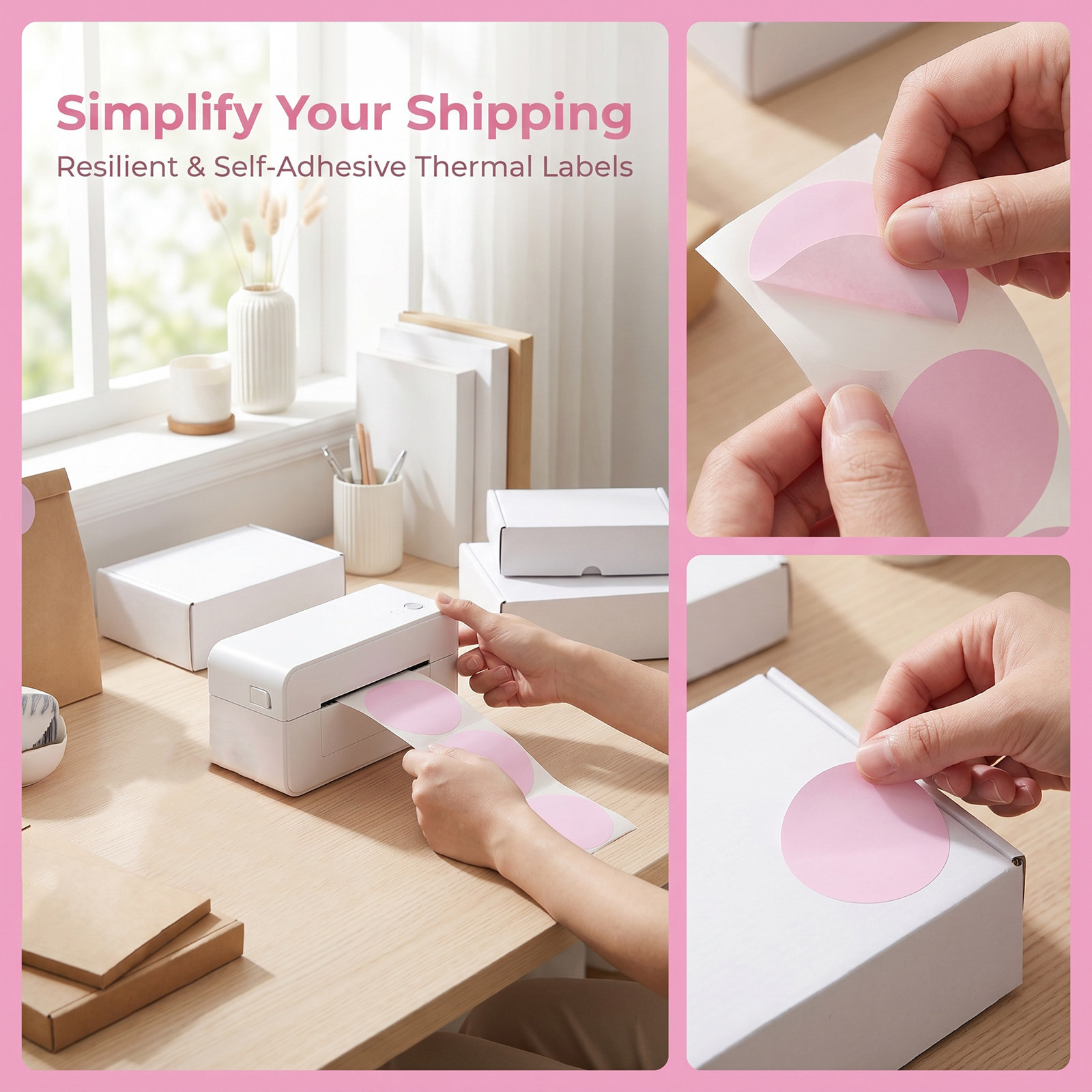 สติกเกอร์วงกลมกันน้ำแบบมีกาวใน - Sticker Label Roll บทวิจารณ์และราคา
