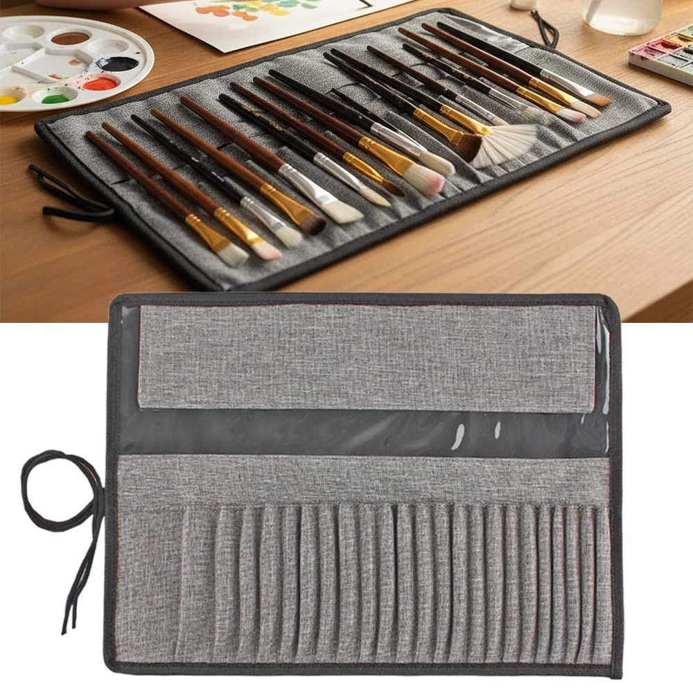 กระเป๋าใส่แปรงวาดภาพแบบม้วน สี - Pen Pouch Roll บทวิจารณ์และราคา