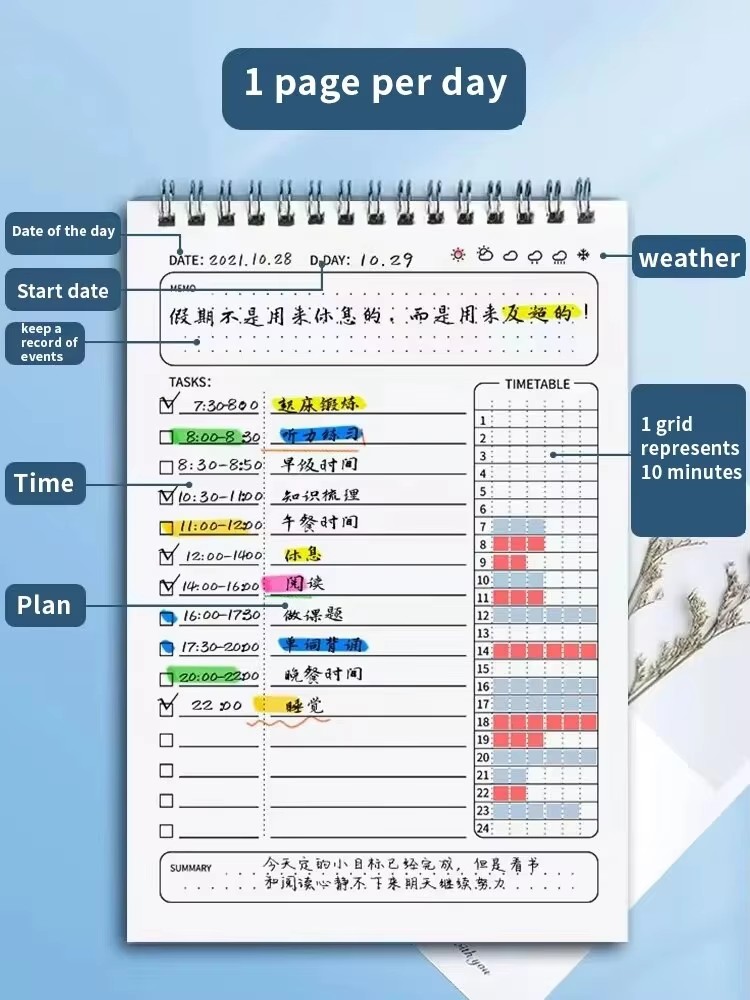 สมุดวางแผนแบบสันห่วง A5 1 เล่ม - Office Stationery Supply List บทวิจารณ์และราคา