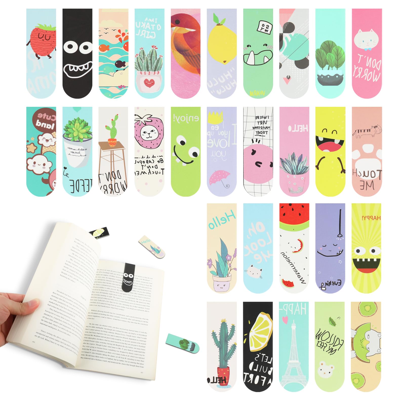18 pcs/30 pcs บุ๊คมาร์คแม่เหล็ - Bookmark Magnetic Clip บทวิจารณ์และราคา