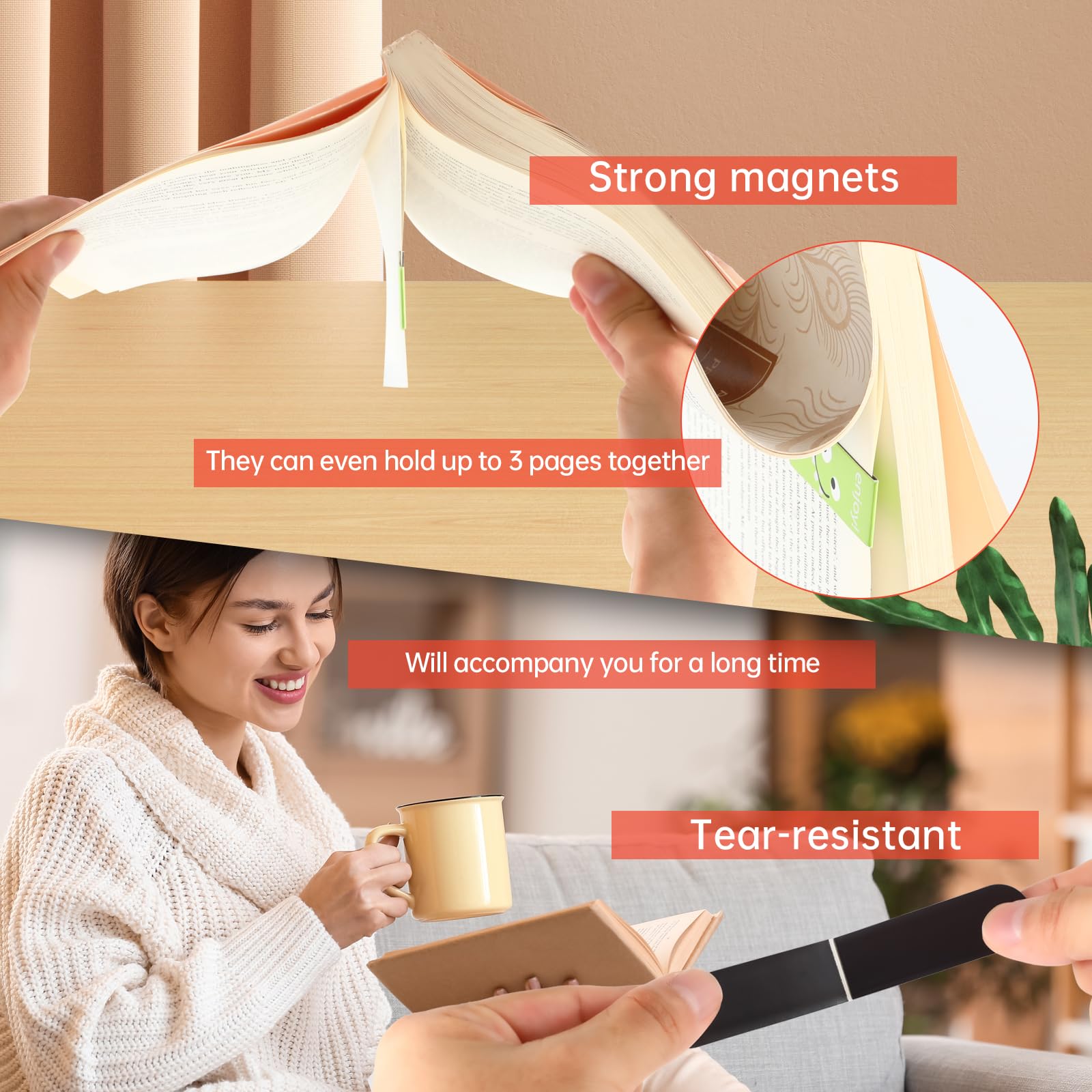 18 pcs/30 pcs บุ๊คมาร์คแม่เหล็ - Bookmark Magnetic Clip บทวิจารณ์และราคา