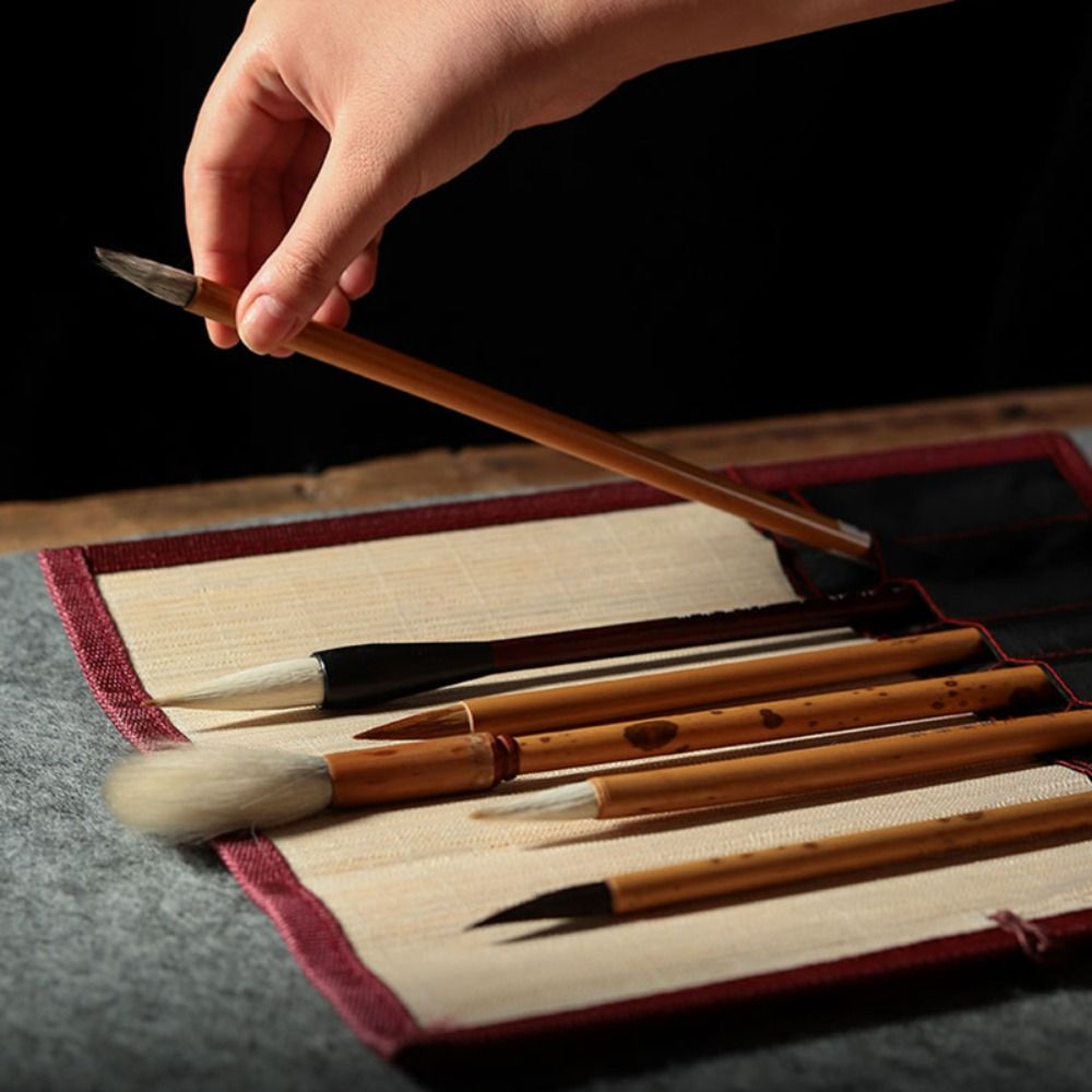 ที่ใส่แปรงทาสีไม้ไผ่คุณภาพสูง  - Pen Pouch Roll บทวิจารณ์และราคา