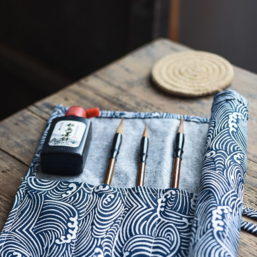 ม่านม้วนสไตล์จีนสำหรับเก็บปากก - Pen Pouch Roll บทวิจารณ์และราคา