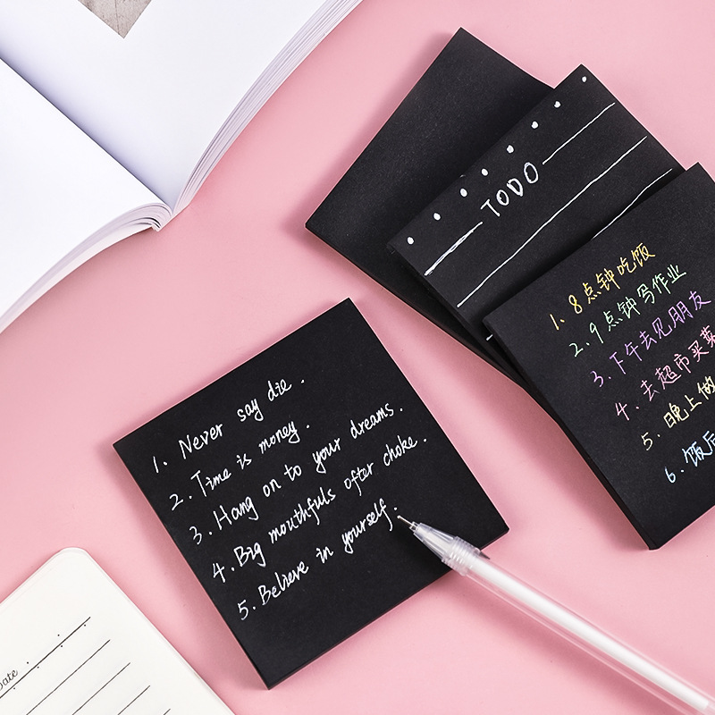 สีดํา N ครั้ง Sticky Notes To  - Office Stationery Supply List บทวิจารณ์และราคา