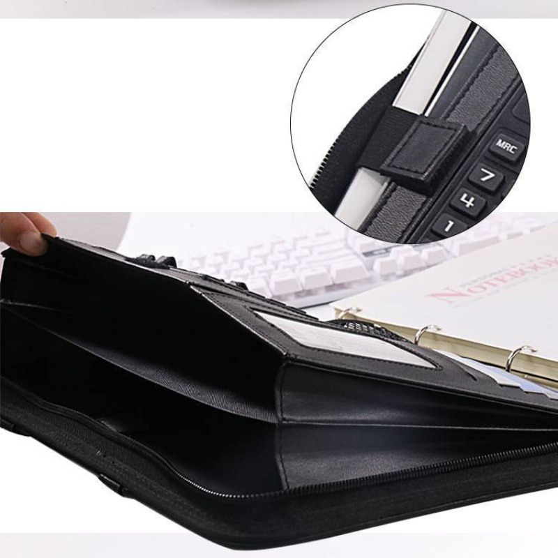 1 ชิ้น A4 หนัง PU ซิปแฟ้มโฟลเด - Portfolio Folder Zip บทวิจารณ์และราคา